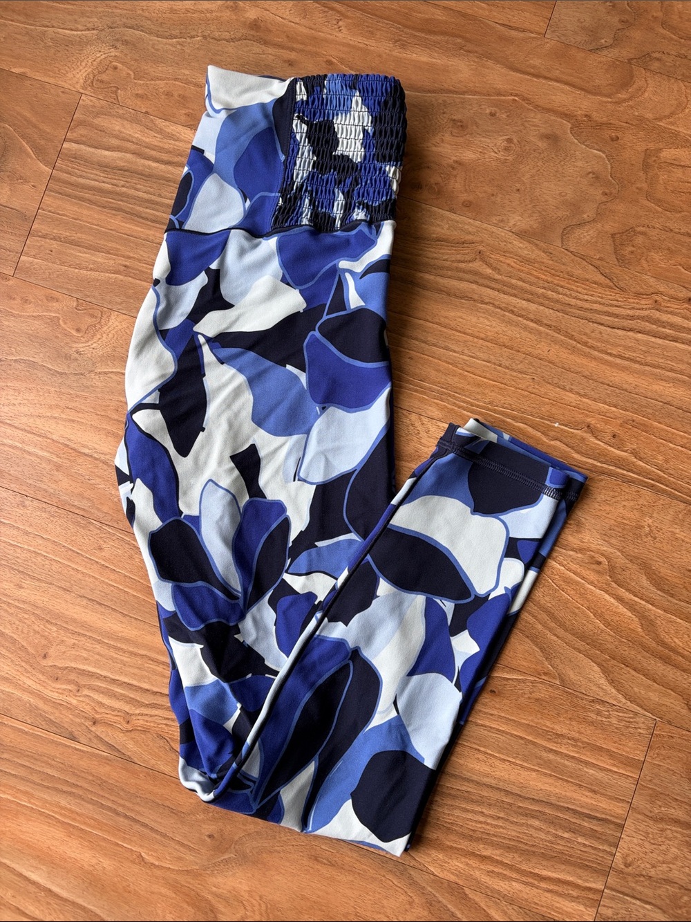 Aerie 7/8 Real Me Leggings Blue Floral Size Medium